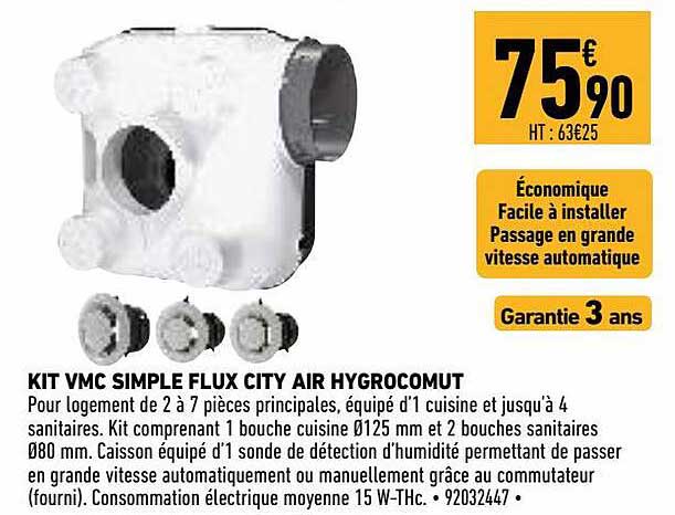 kit vmc simple flux city air hygrocomut