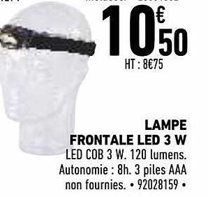 lampe frontale led 3 w