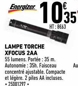 lampe torche xfocus 2aa energizer