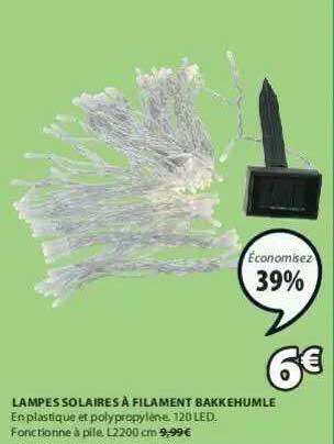 lampes solaires à filament bakkehumle