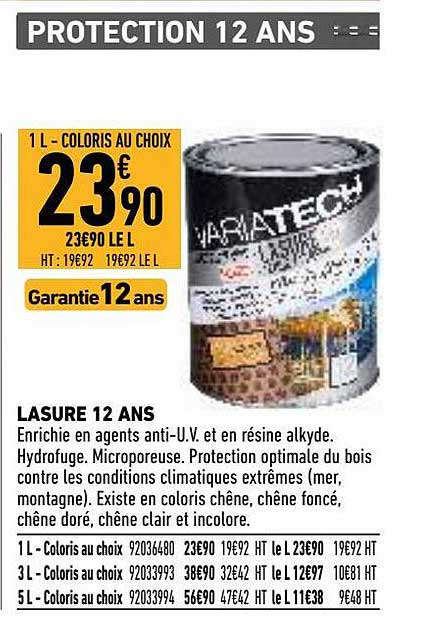 lasure 12 ans variatech