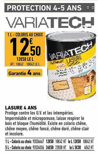 lasure 4 ans variatech