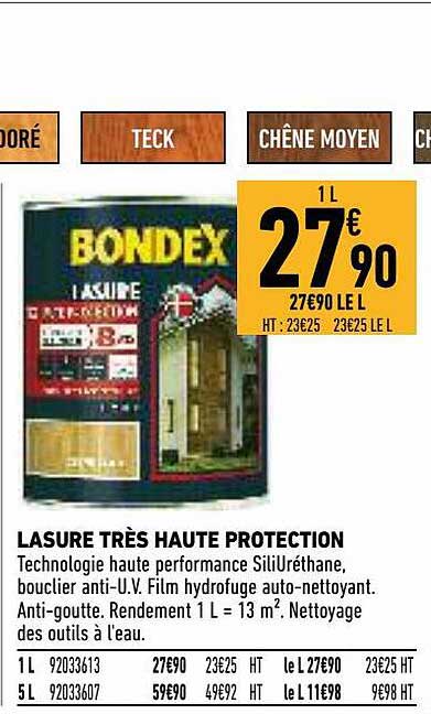 lasure très haute protection bondex
