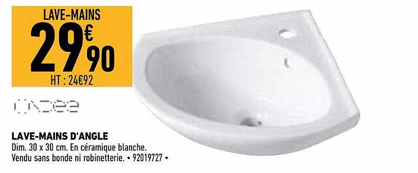 lave-mains d'angle