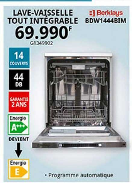 lave-vaisselle tout intégrable berklays
