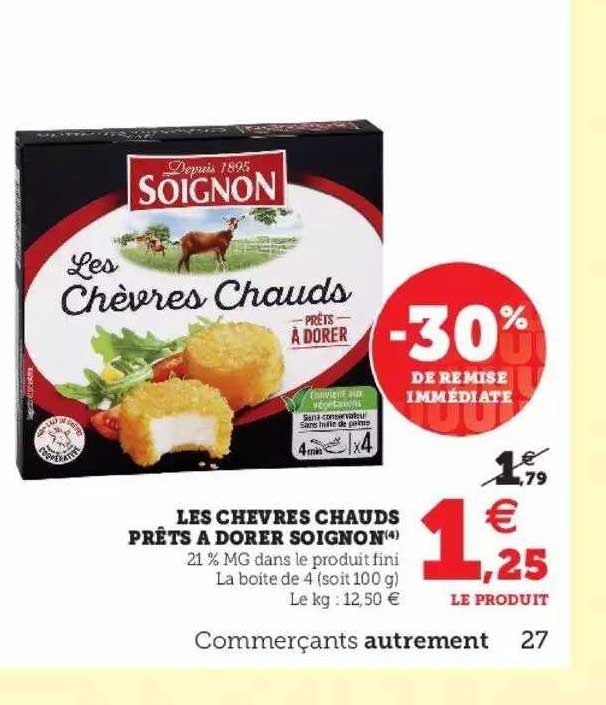 les chèvres chauds prêts à dorer soignon