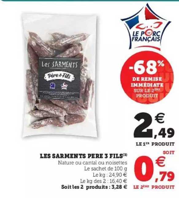 les sarments père 3 fils