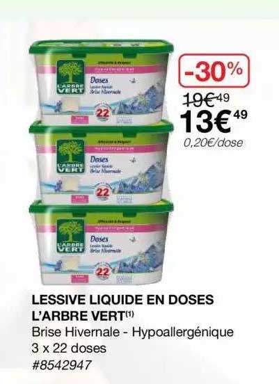 lessive liquide en doses l'arbre vert