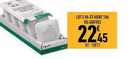 lot 5 va-et-vient 10a vis griffes