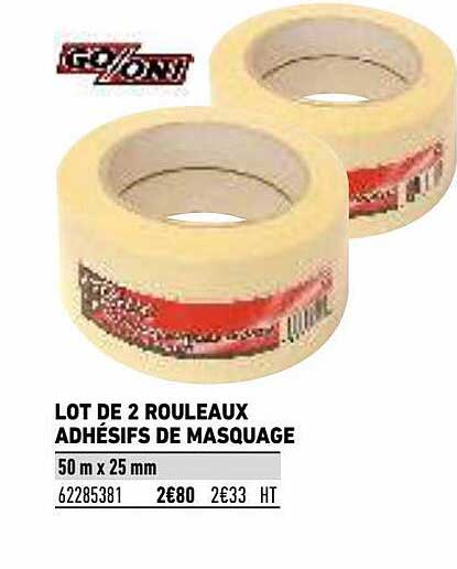 Lot De 2 Rouleaux Adhésifs De Masquage Go-on!