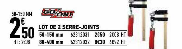 lot de 2 serre-joints go-on!