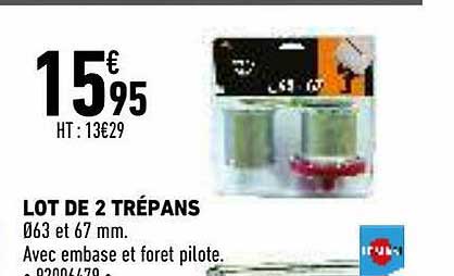 lot de 2 trépans