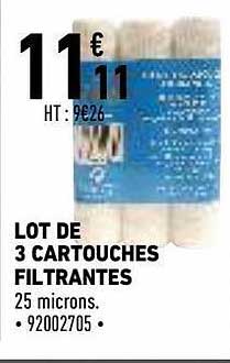 Lot De 3 Cartouches Filtrantes