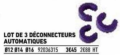 lot de 3 déconnecteurs automatiques