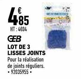 lot de 3 lisses joints geb