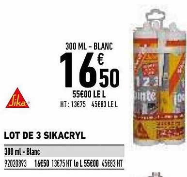 Lot De 3 Sikacryl Sika