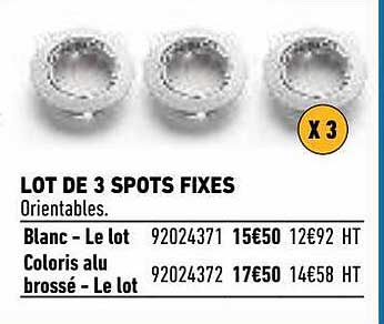 Lot De 3 Spots Fixes