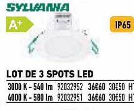 lot de 3 spots led sylvania