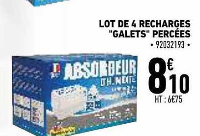 Lot De 4 Recharges "galets" Percées