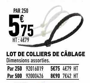 lot de colliers de câblage