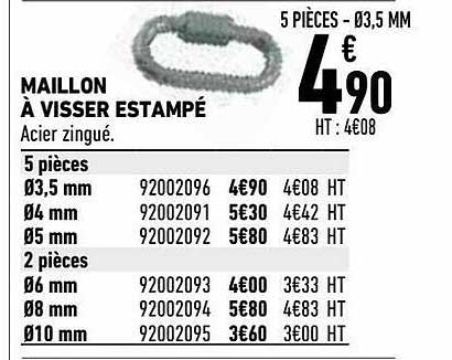 maillon à visser estampé