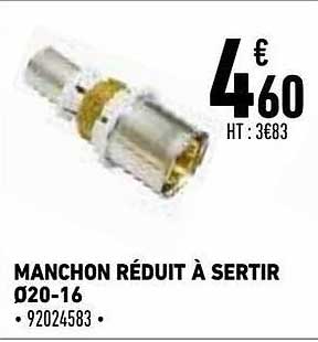 manchon réduit à sertir ø20-16
