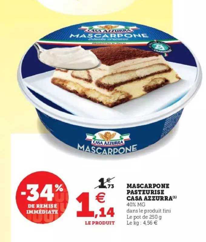 mascarpone pasteurisé casa azzurra