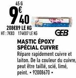 mastic époxy spécial cuire geb