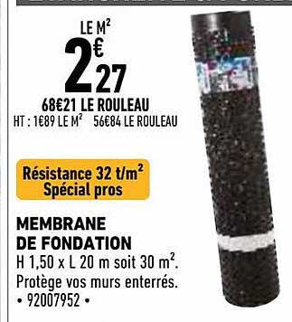 membrane de fondation