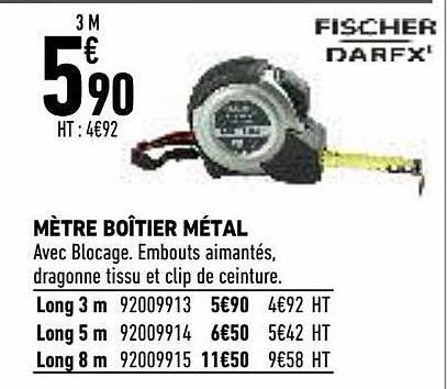mètre boîtier métal fischer darex
