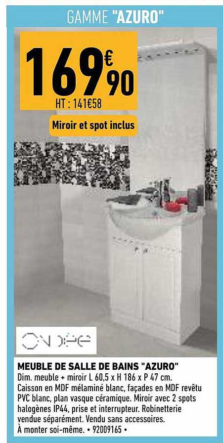 meuble de salle de bains "azuro"