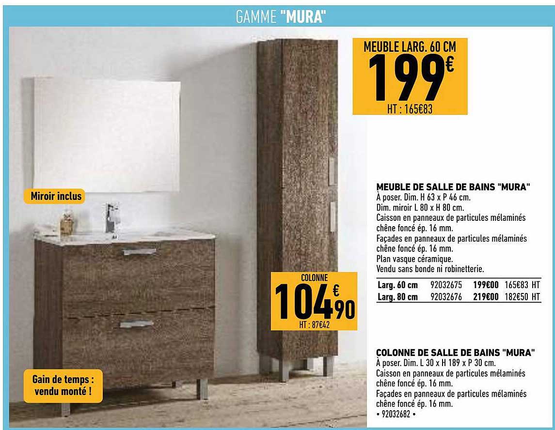 meuble de salle de bains "mura", colonne de salle de bains "mura"