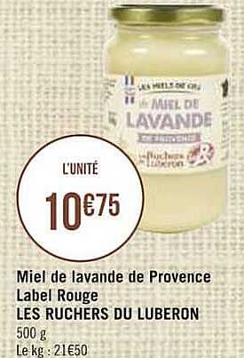 miel de lavande de provence label rouge les ruchers du luberon