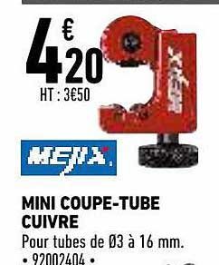 mini coupe-tube cuivre