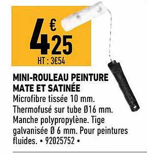 mini-rouleau peinture mate et satinée