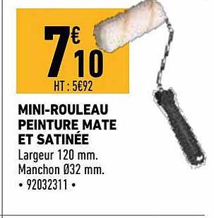 mini-rouleau peinture mate et satinée