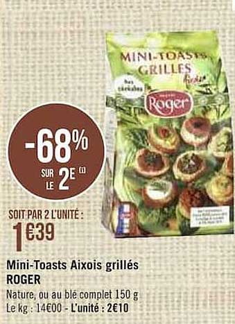 mini-toasts aixois grillés roger