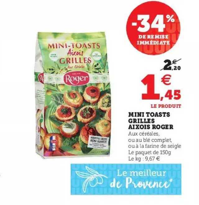mini toasts grillés aixois roger