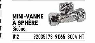 mini-vanne à sphère