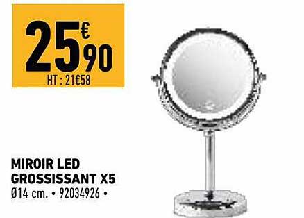miroir led grossissant x5
