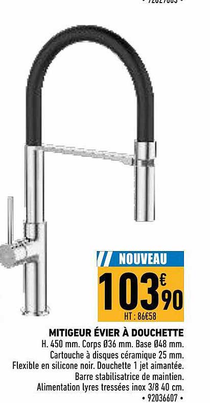 Mitigeur évier à Douchette