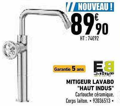 mitigeur lavabo "haut indus"