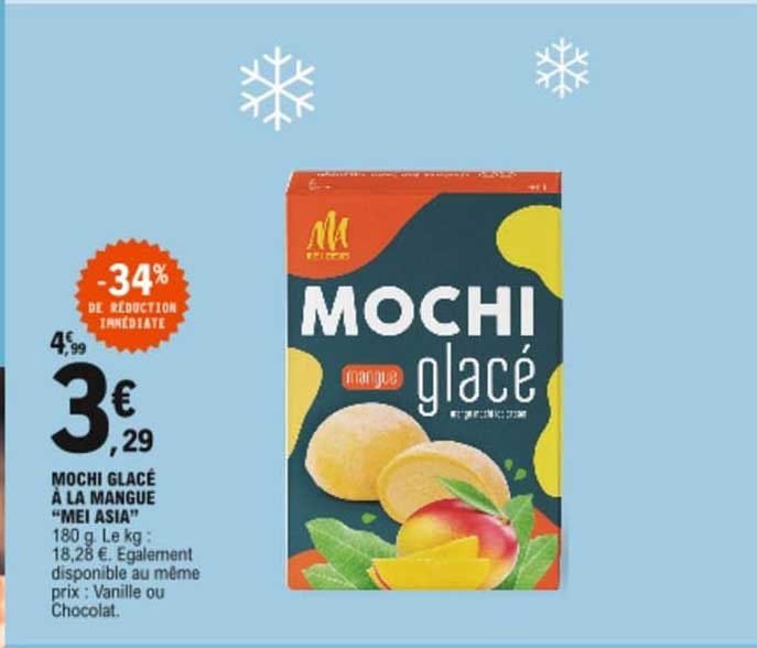 mochi glacé à la mangue "mei asia"