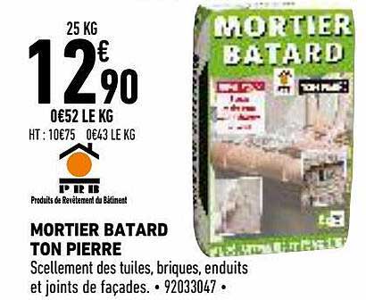 mortier batard ton pierre