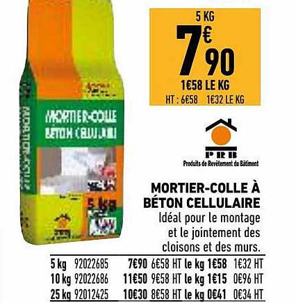 mortier-colle à béton cellulaire