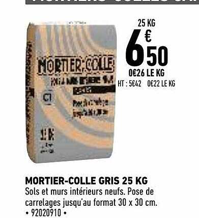 mortier-colle gris 25 kg