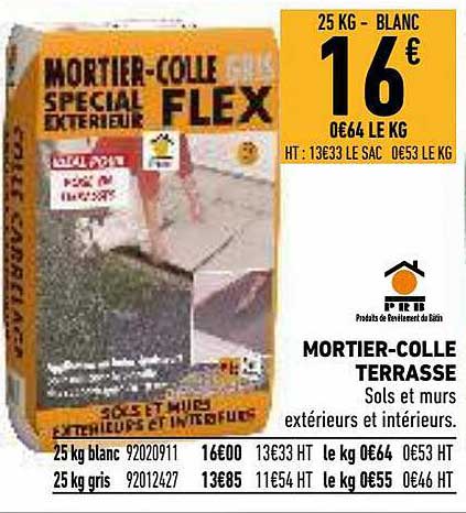 mortier-colle terrasse