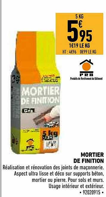 mortier de finition