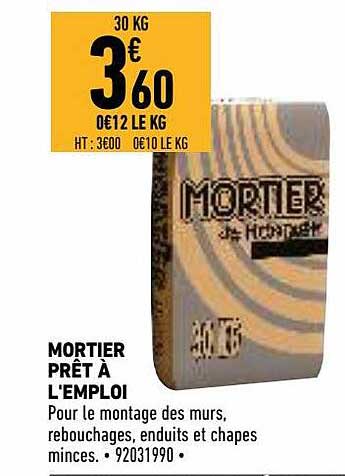 mortier prêt à l'emploi