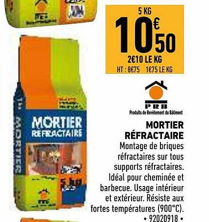 mortier réfractaire
